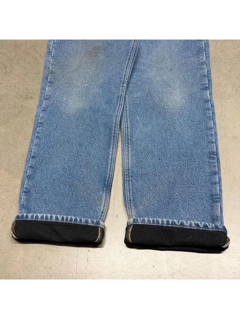 Carhartt B155 DST Jeans Mens 32x30 Fleece Lined Heavyweight Workwear Distressed